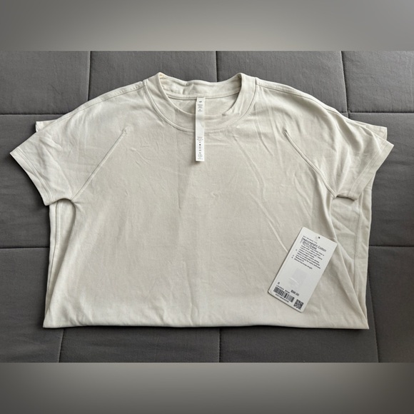 NWT Lululemon Heavyweight Cotton T-Shirt Dress in Bone - Picture 3 of 11